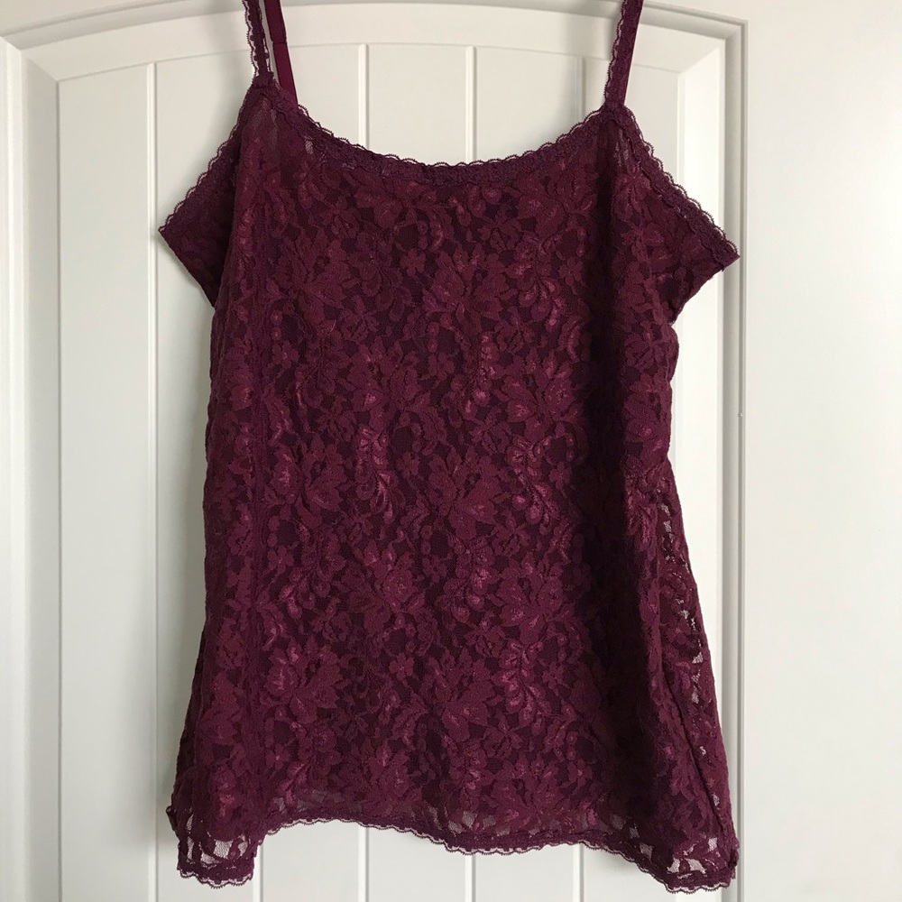 NWT WHBM Cabernet Lace Cami